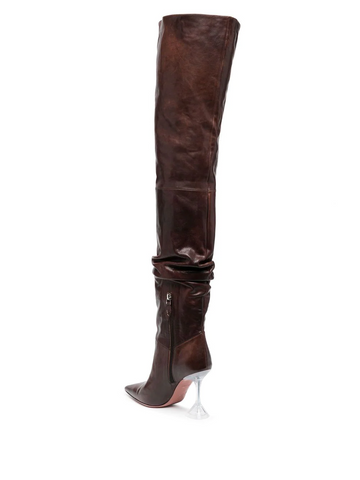 Olivia 95mm Leather Thigh Boots