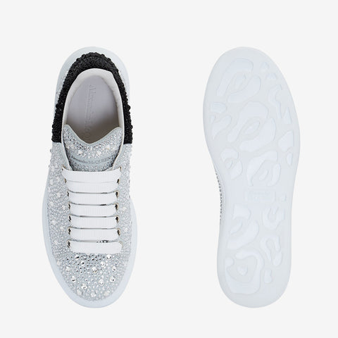 Women's Oversized Sneaker in White/crystal