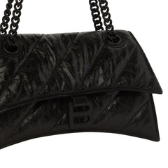 WOMEN'S CRUSH SMALL CHAIN BAG QUILTED IN BLACK