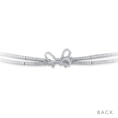 Necklace crafted 18K white gold Lyla's Bow Collection