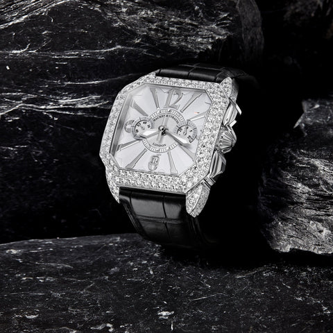 Berkeley Steel Chronograph 43 Luxury Diamond Watch for Men - 43 mm Stainless Steel - Backes & Strauss