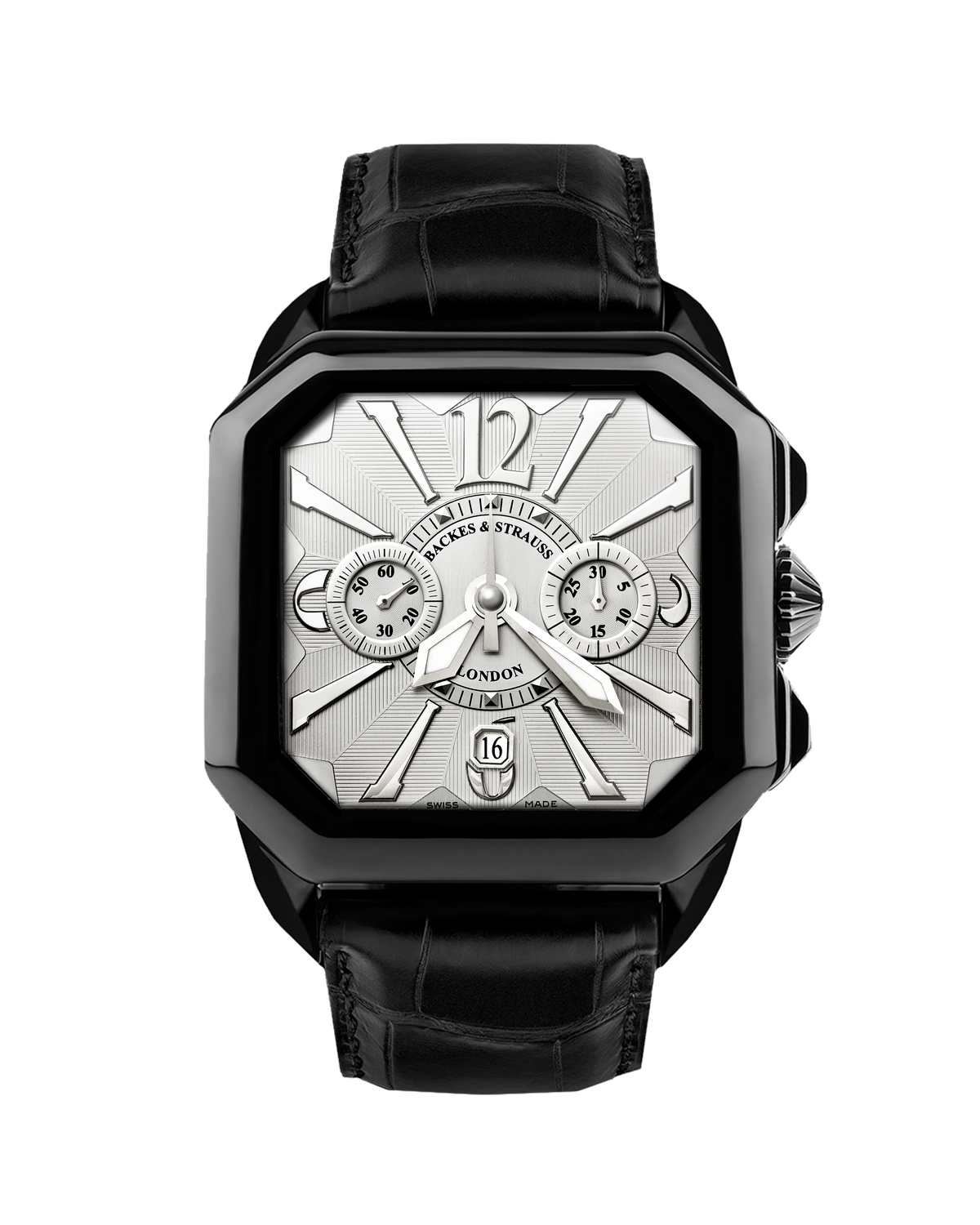 Berkeley Black Knight Chronograph 40 Luxury Diamond Watch for Men - 40mm Black PVD Steel