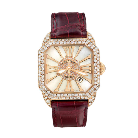 Berkeley 40 Luxury Diamond Watch for Men and Women - 40 mm Rose Gold - Backes & Strauss