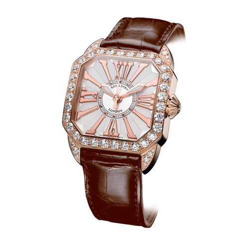 Berkeley 37 Luxury Diamond Watch for Women - 37 mm Rose Gold - Backes & Strauss