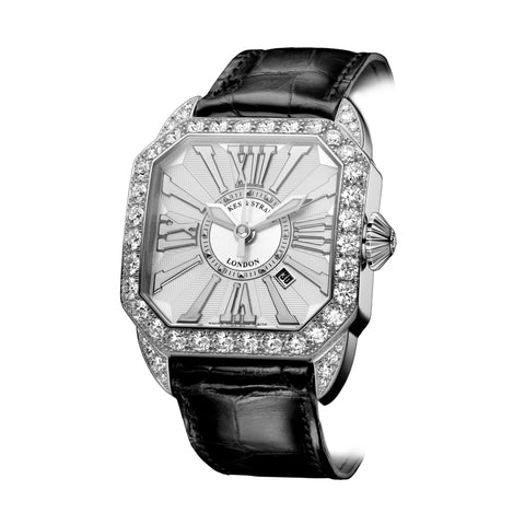 Berkeley 40 Luxury Diamond Watch for Men - 40 mm 18kt White Gold - Backes & Strauss