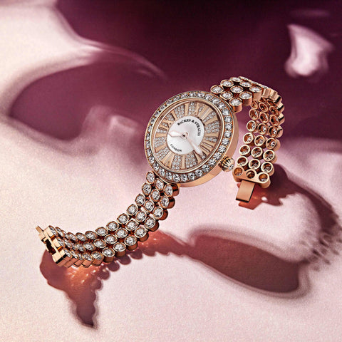 Regent Duchess 2833 Luxury Diamond Watch for Women - 28 x 33 mm Rose Gold - Backes & Strauss