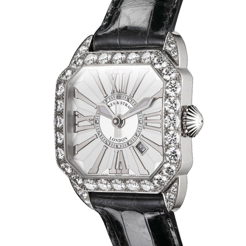 Berkeley 40 Luxury Diamond Watch for Men - 40 mm 18kt White Gold - Backes & Strauss