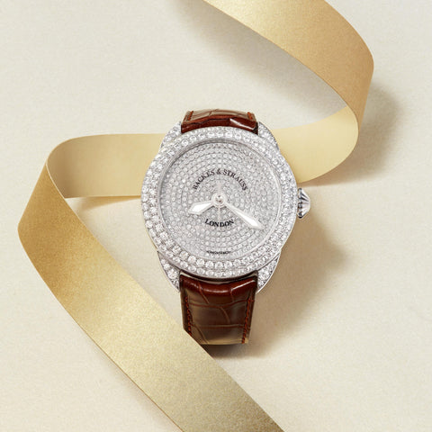 Piccadilly 45 Luxury Diamond Watch for Men and Women - 45 mm White Gold - Backes & Strauss