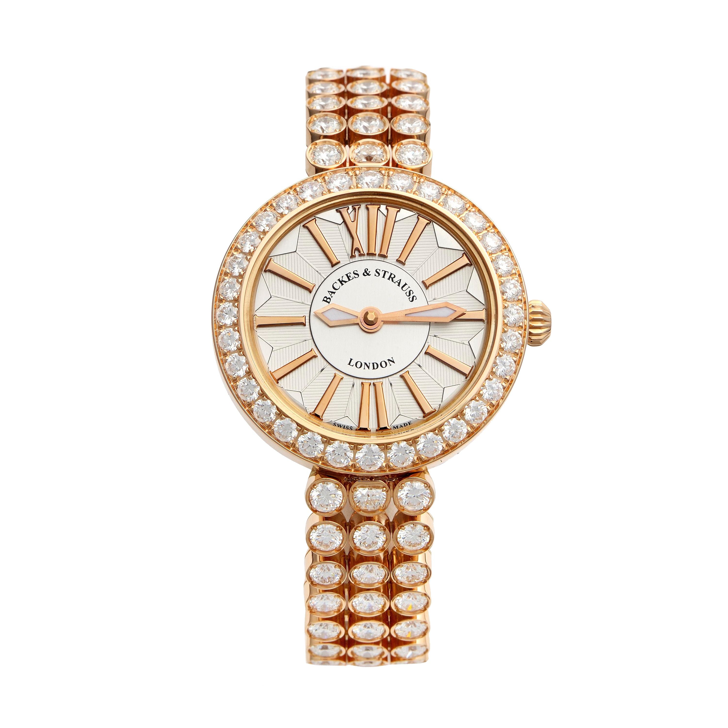 Piccadilly Duchess 33 Luxury Diamond Watch for Women - 33 mm Rose Gold - Backes & Strauss
