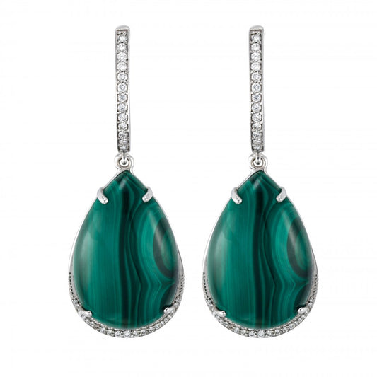 Cedille Malachite Drop Earrings