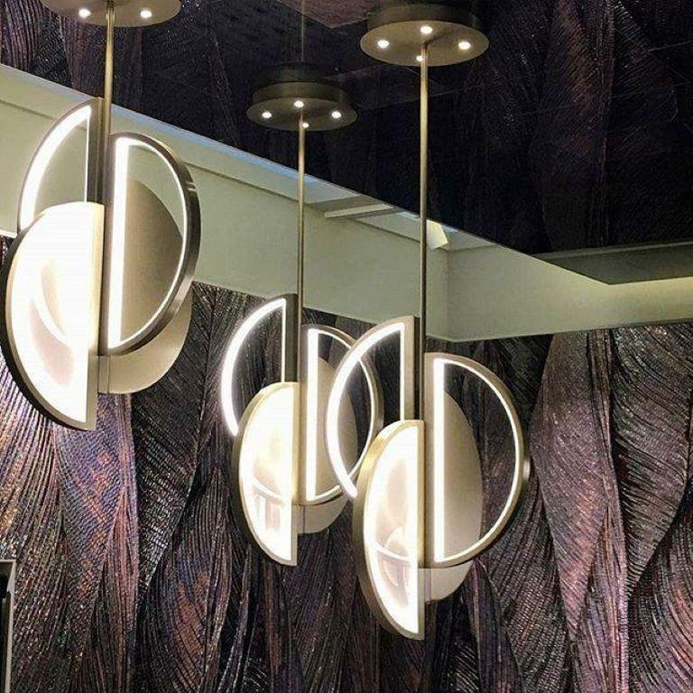 Ceiling Lamp Brass Frame Finish champagne or Nichel Decorative insert Art Glass