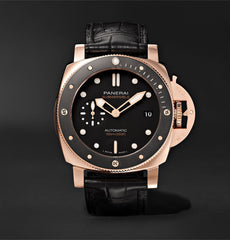 Submersible Automatic 42mm Goldtech and Alligator Watch