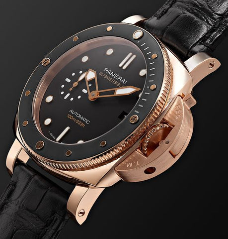 Submersible Automatic 42mm Goldtech and Alligator Watch